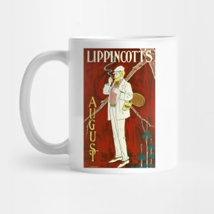 LIPPINCOTT'S AUGUST by William Carqueville 1895 American Magazine Advertisement Mug